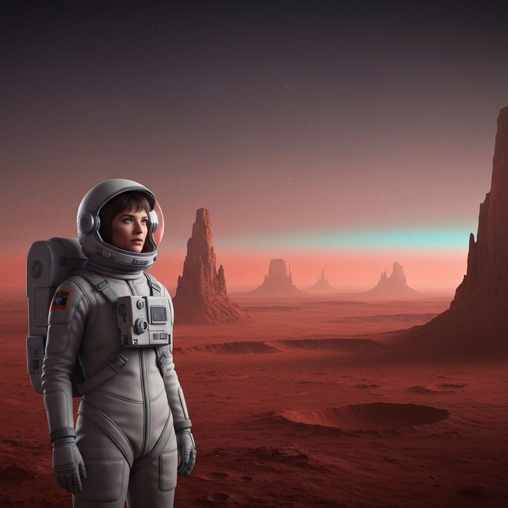 Futuristic astronaut visor with advanced optics